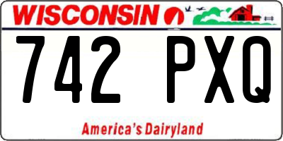 WI license plate 742PXQ