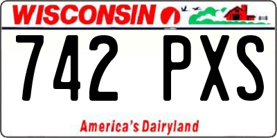 WI license plate 742PXS