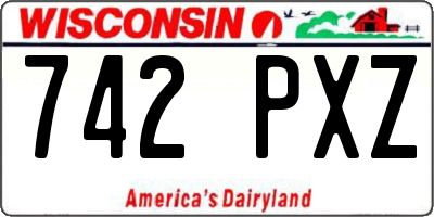 WI license plate 742PXZ