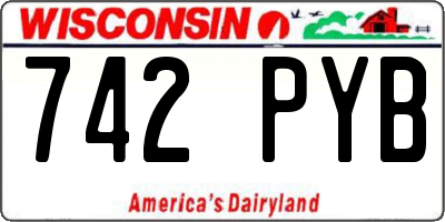 WI license plate 742PYB