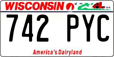 WI license plate 742PYC