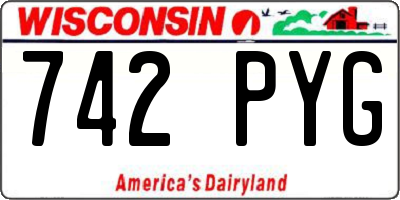 WI license plate 742PYG