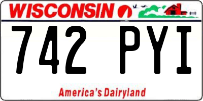 WI license plate 742PYI