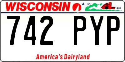 WI license plate 742PYP
