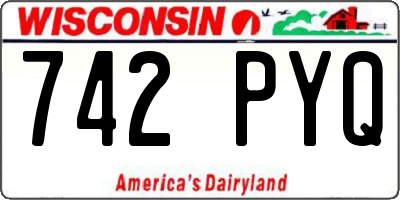 WI license plate 742PYQ