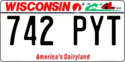 WI license plate 742PYT