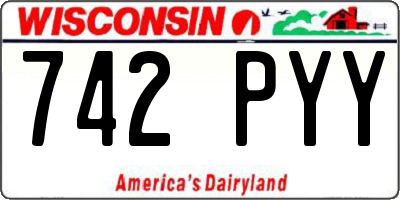 WI license plate 742PYY