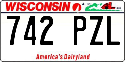 WI license plate 742PZL