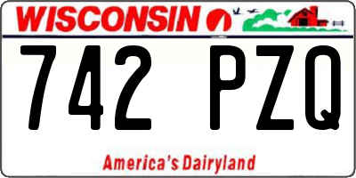 WI license plate 742PZQ