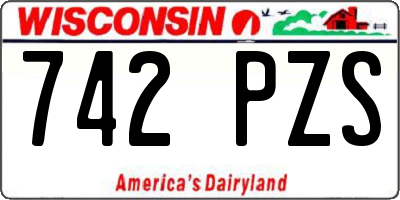 WI license plate 742PZS