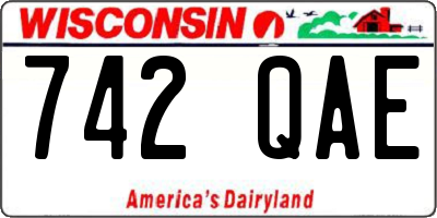WI license plate 742QAE