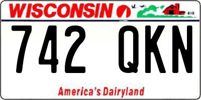 WI license plate 742QKN