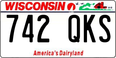 WI license plate 742QKS