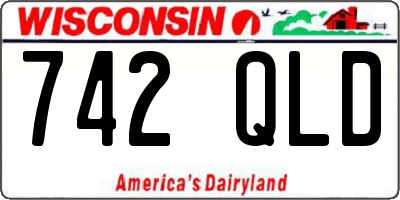 WI license plate 742QLD