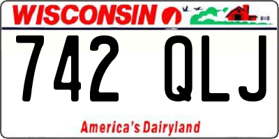 WI license plate 742QLJ