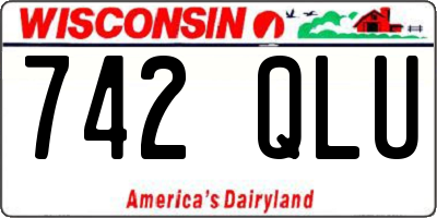 WI license plate 742QLU