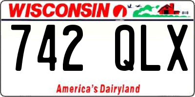 WI license plate 742QLX