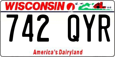 WI license plate 742QYR