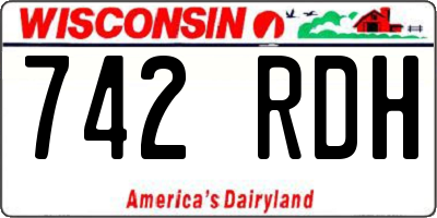 WI license plate 742RDH