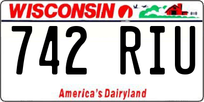WI license plate 742RIU