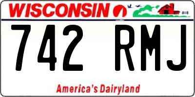 WI license plate 742RMJ
