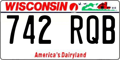 WI license plate 742RQB
