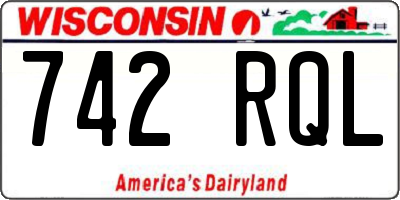WI license plate 742RQL