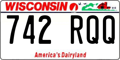 WI license plate 742RQQ