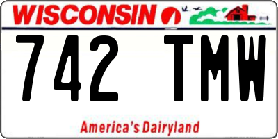 WI license plate 742TMW
