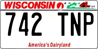 WI license plate 742TNP