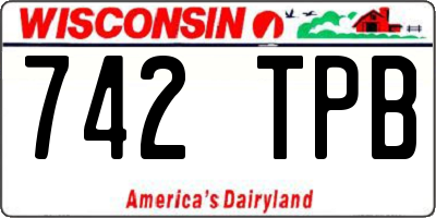 WI license plate 742TPB