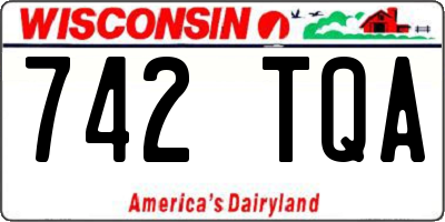 WI license plate 742TQA