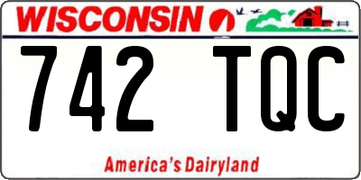 WI license plate 742TQC