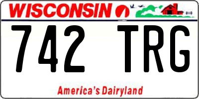 WI license plate 742TRG