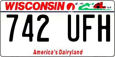 WI license plate 742UFH