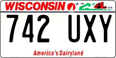 WI license plate 742UXY