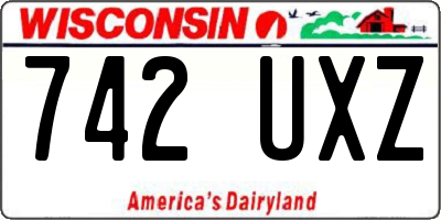WI license plate 742UXZ