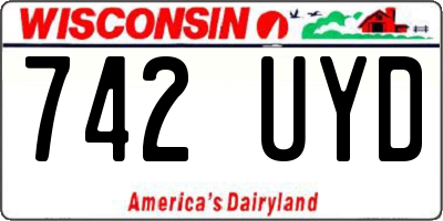 WI license plate 742UYD