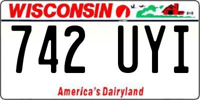 WI license plate 742UYI