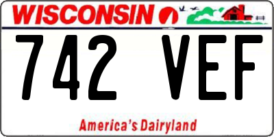 WI license plate 742VEF