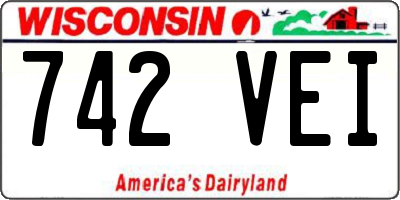 WI license plate 742VEI