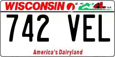 WI license plate 742VEL