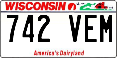 WI license plate 742VEM