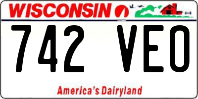 WI license plate 742VEO