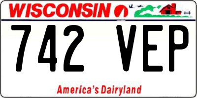 WI license plate 742VEP