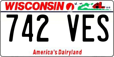 WI license plate 742VES