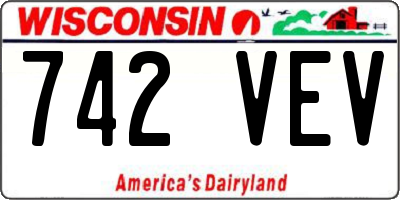 WI license plate 742VEV