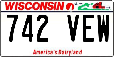 WI license plate 742VEW