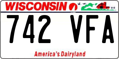 WI license plate 742VFA