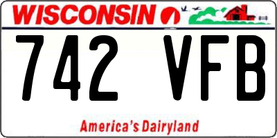 WI license plate 742VFB